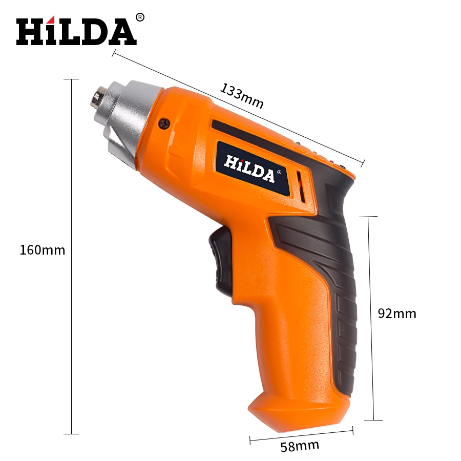 Беспроводная электрическая отвертка HILDA GCD3.6DKB 4 в бытовая перезаряжаемая с 45
