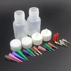 Хна тату в виде бутылки, насадка-аппликатор хна, бутылка для татуировки хной Менди, конусная краска для тела, 16 игл + 2 JAC бутылки + 4 крышки