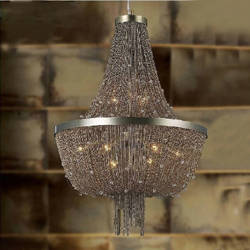 Бесплатная доставка современная люстра алюминиевая с кристаллами Морской поток