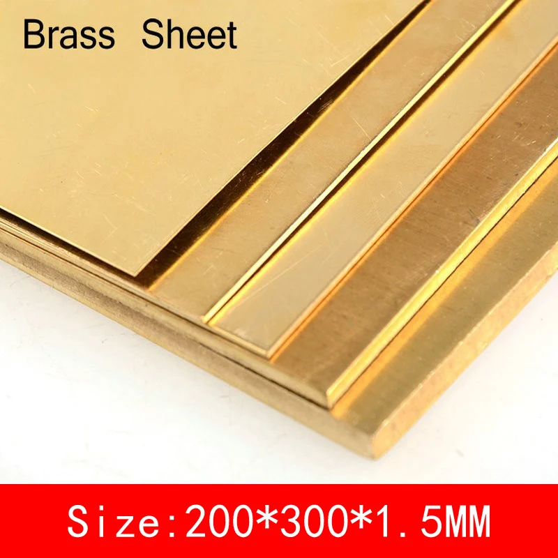 

200*300*1.5mm Brass Sheet copper Plate of CuZn40 2.036 CW509N C28000 C3712 H62 Customized Size Laser CNC Cutting