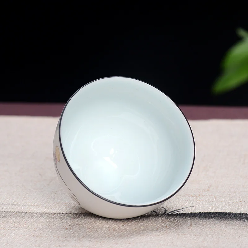 6Pcs/Set Tea Cup Handmade Teaware Porcelain With Gift Box | Дом и сад