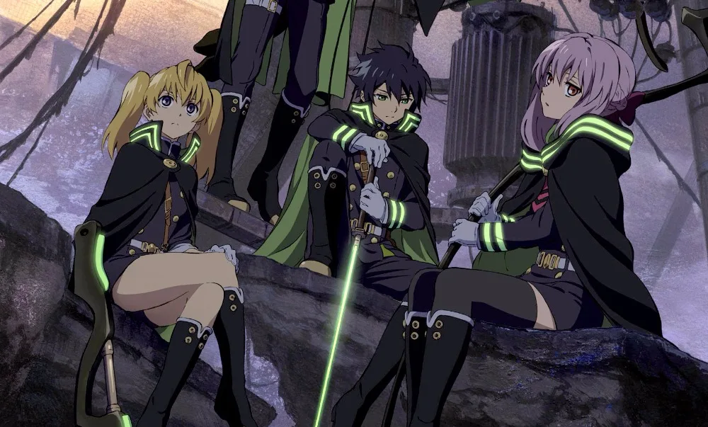 Модная накидка, плащ, только Серафим конца, Shinoa Hiragi Mitsuba Sangu Yuichiro Hyakuya, униформа на Хэллоуин для косплея, костюм