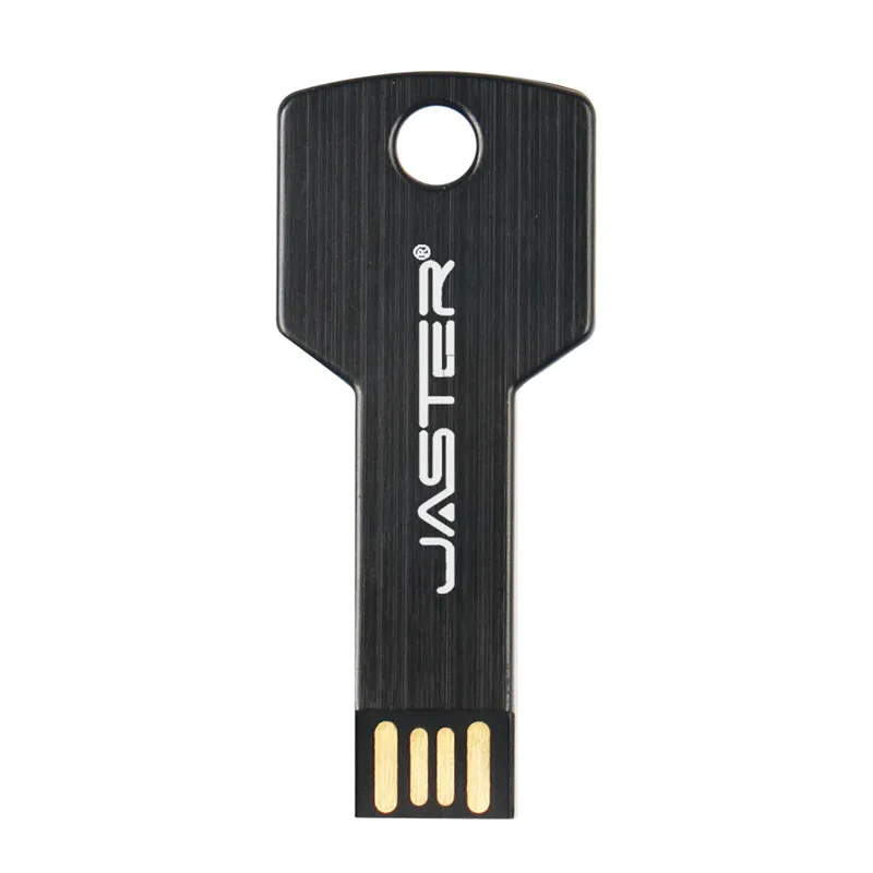 B JASTER Cle USB 2,0 Stick логотип флэш накопитель металлический, в форме ключа флешки 4 ГБ 16 32 64 USB флеш-диск - Цвет: B