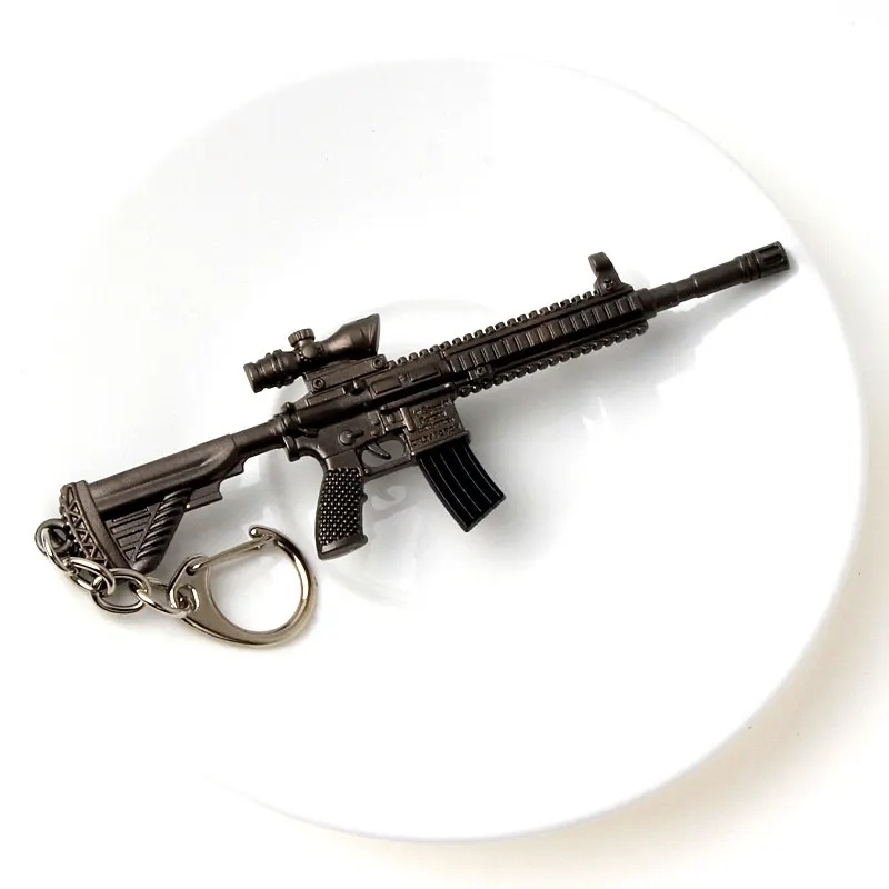 M416 Игровой симулятор брелок в виде оружия мужской мини M4A1 AK47 мужской брелок пистолет автомобильный брелок кабель UL AWM снайперской винтовки, ювелирное изделие, подарок - Цвет: M416