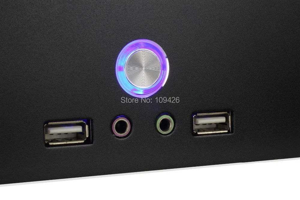 REALAN Mini ITX Алюминиевый 2.0 мм Корпус E K3i с Вентилятор Блока Питания USB WI FI Аудио COM