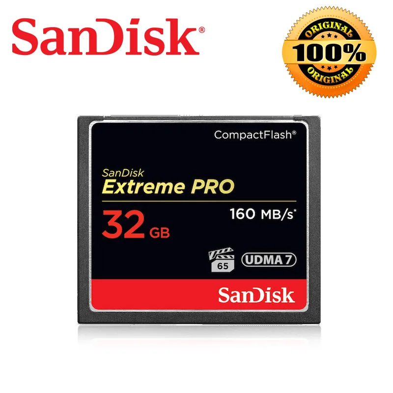 Оригинальная карта памяти SanDisk CF 128 ГБ 64 32 256 экстремальная Профессиональная