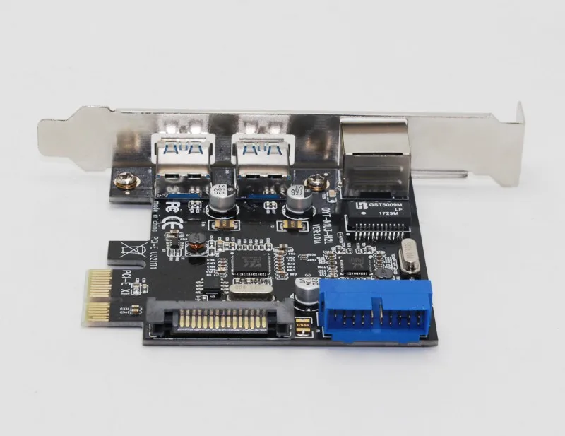 Адаптер Ethernet с 3 портами USB 0 Мбит/с PCI E на RJ45|Платы расширения| |