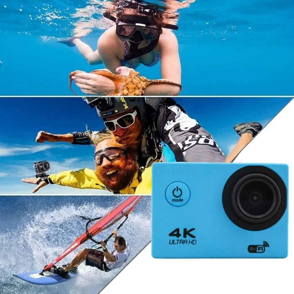 Камера ультра 720/25fps WiFi 2," 170D подводный водонепроницаемый шлем видео запись камера s Спортивная камера