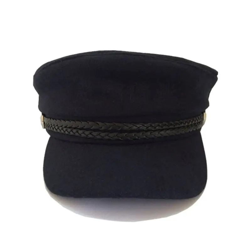 Captain's Yacht Sailors Hat Snapback Adjustable Sea Cap Navy Costume Accessory Fit Foradults and children