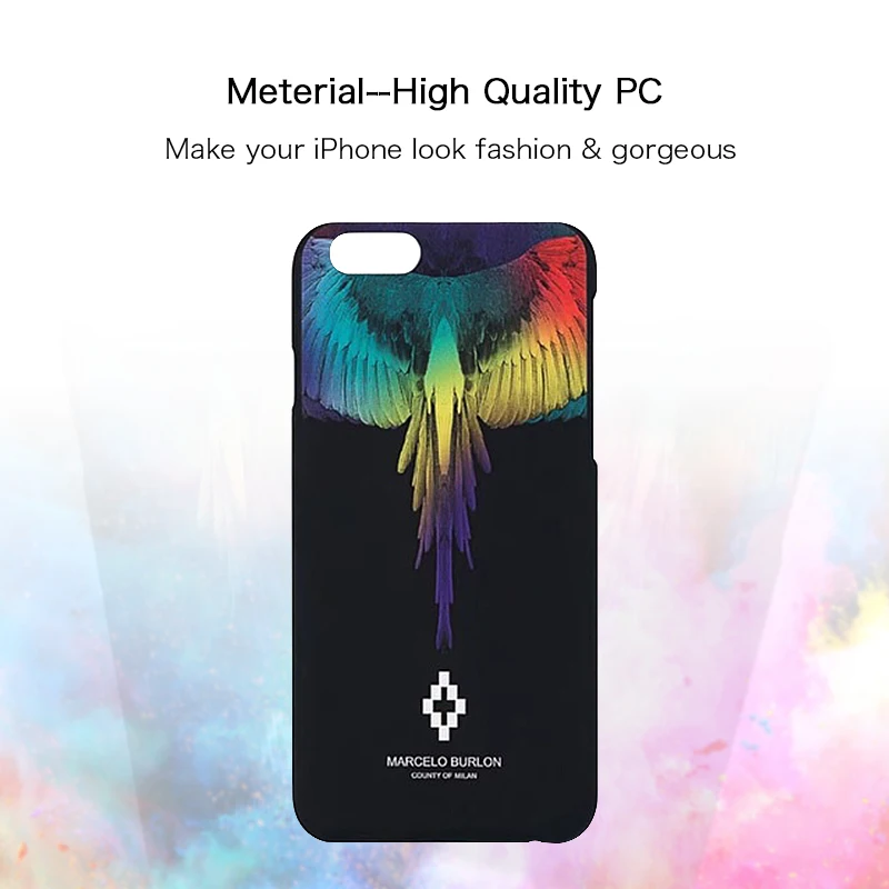 Чехол с изображением животных для iPhone 7 8 Plus Marcelo Burlon чехол s Tiger Жесткий ПК эффектом