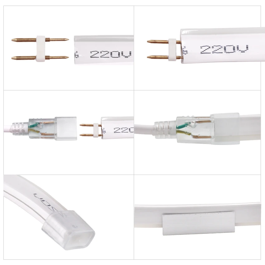 RGB светодиодный неоновый светильник 220 В 5050 2835 120 s/m водонепроницаемый гибкий 1 м 5 10
