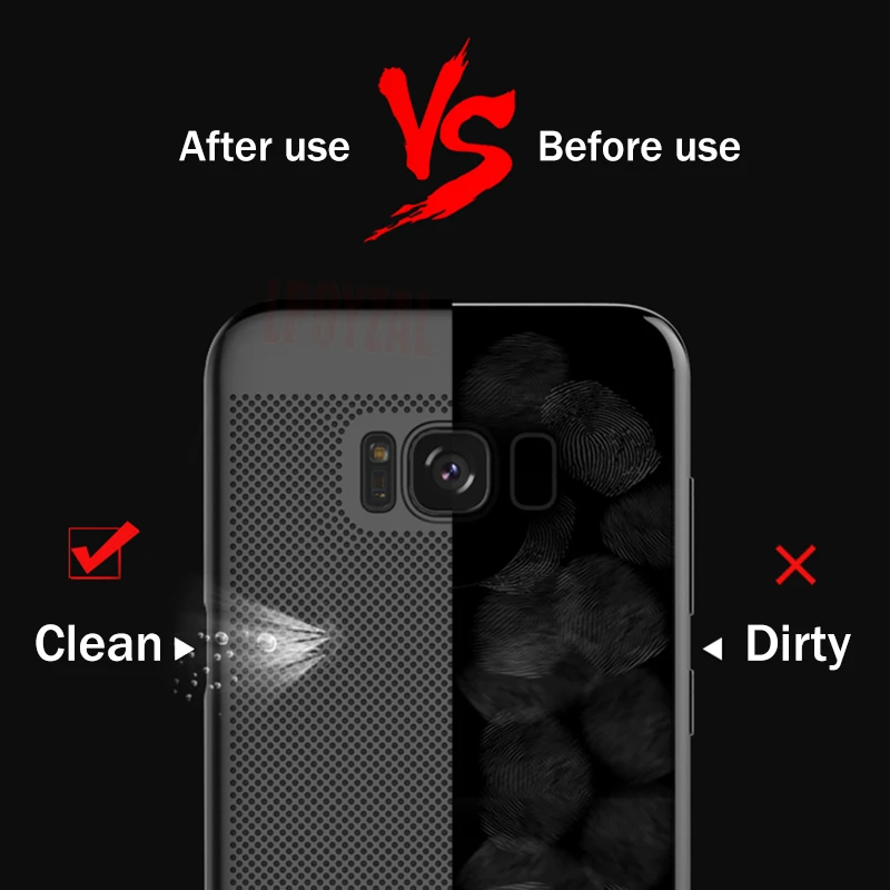 Fashion Hollow Heat Dissipation Hard PC Phone Case For Samsung Galaxy S9 S8 S10 Plus S7 Edge Ultra Slim Cover A7 A5 |