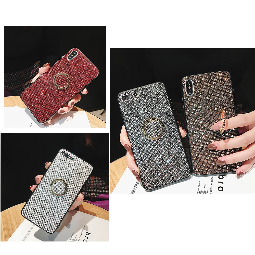 Роскошный блестящий чехол для iPhone 8 7 6 6S Plus XS MAX XR Spark Daimond мягкий чехлы телефонов с