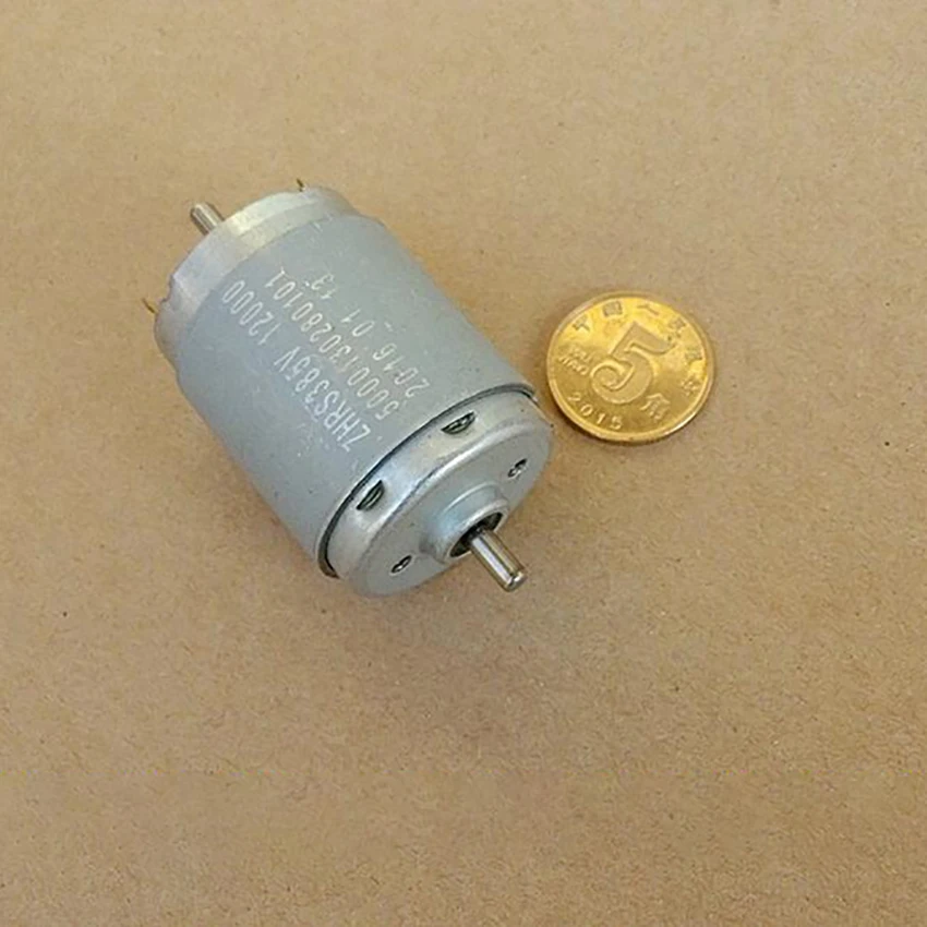 NdFeB магнит 385 микро мотор большой крутящий момент DC12V 0.5A 12000 об/мин двигатель DIY ручная дрель, модель корабль/автомобиль электрооборудование