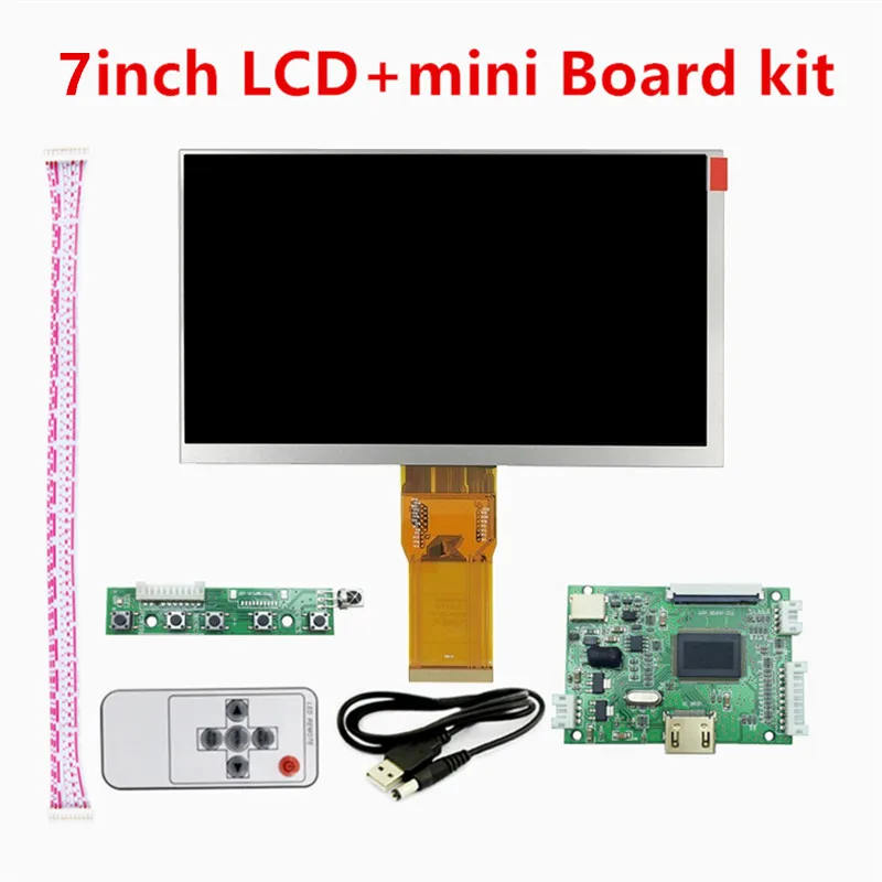 7 дюймов 1024*600 TFT Мини ПК экран матричный ЖК-монитор 50 контактов ttl небольшой драйвер плата управления HDMI вход для raspberry pi