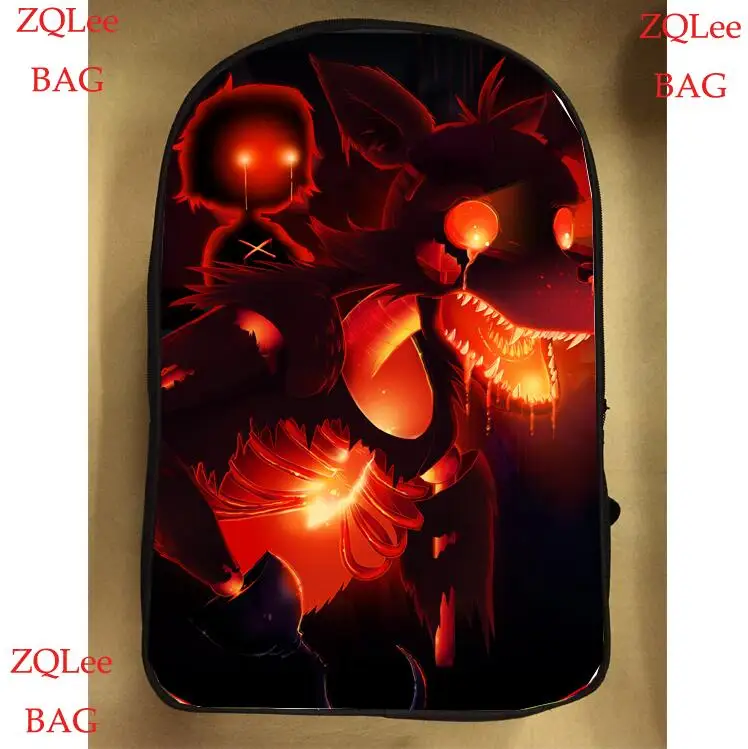 13-дюймовый игровой рюкзак аниме двухслойные школьные сумки для детей 2 Freddy Chica Foxy