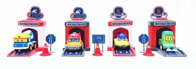 4 шт. мультфильм Poli RoboCar Корея Робот детские игрушки Аниме Фигурка Супер Крылья игрушки для детей Playmobil Juguetes - Цвет: no packaging