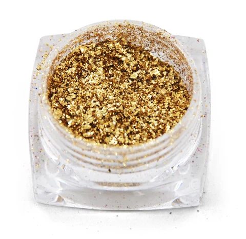 Gold 1 г/горшок для ногтей зеркальный блеск порошок лазерные ногти DIY украшения Блестки для нейл Арта(искусство украшения ногтей) хромированный пигмент блестки порошок Пыль для ногтей Золото дизайн ногтей маникюр глиттер - Цвет: Gold