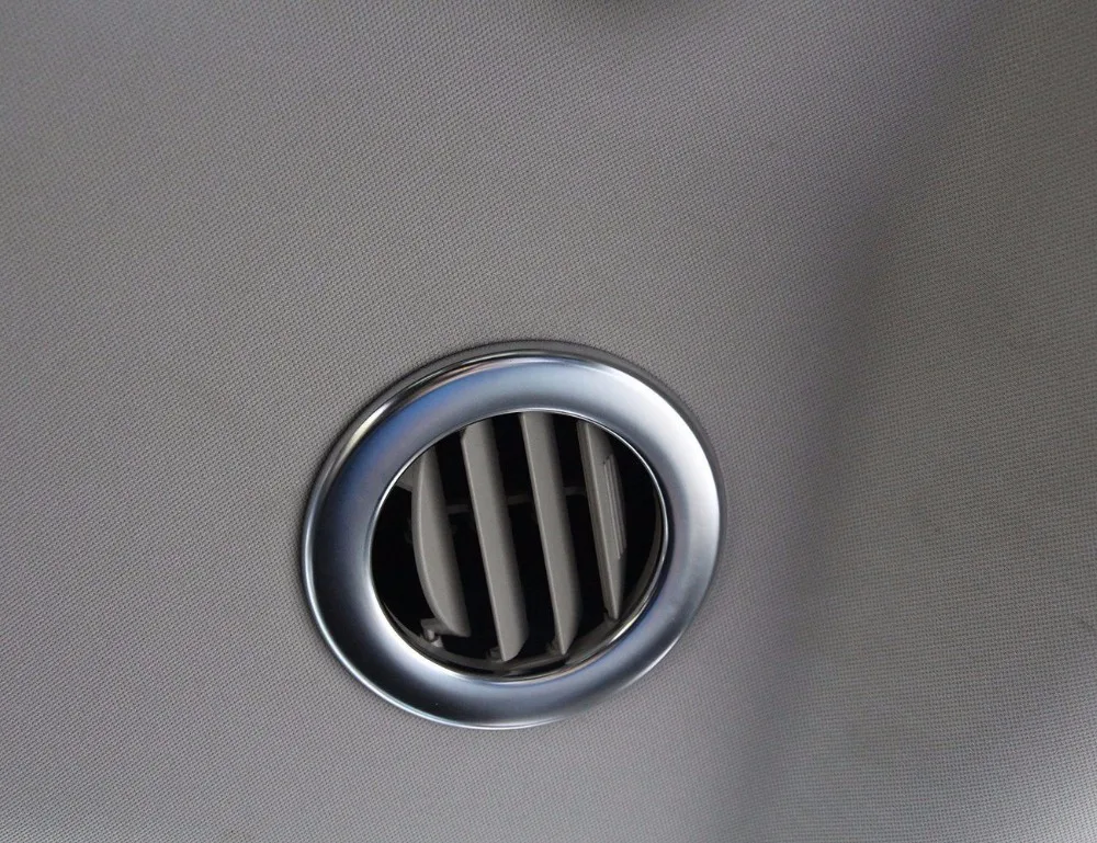 

ABS Chrome Car Roof Air Conditioing Outlet Vent Cover Ring Trim For Land Rover Discovery 4 2010-2016 Car Styling 2pcs/set