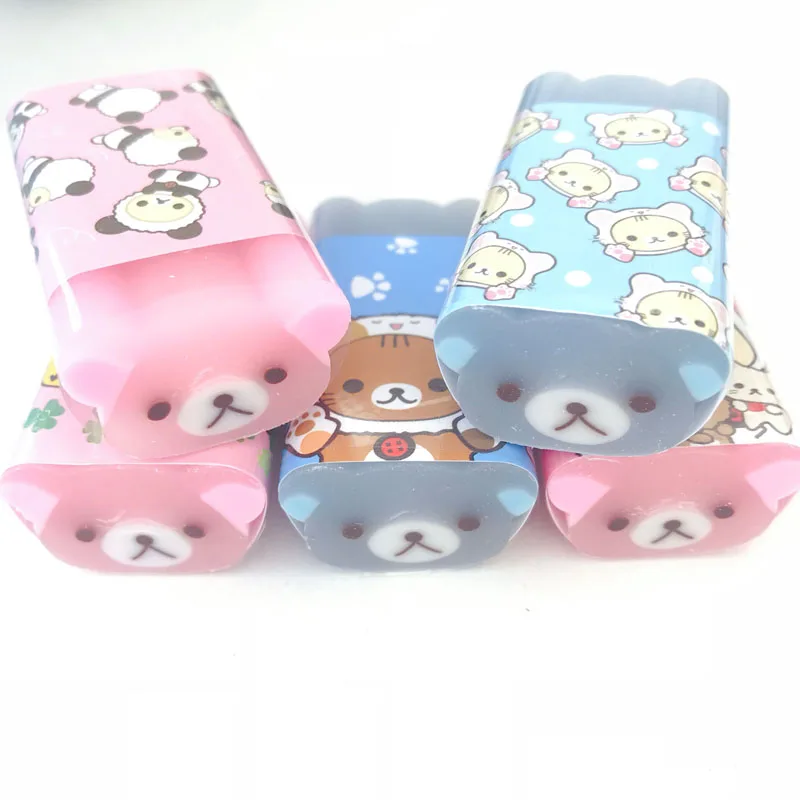 1X Kawaii Jelly Bear Cutable ластик мини школьные принадлежности Студент Канцелярские письма рисунок коррекции резиновая подарок для детей