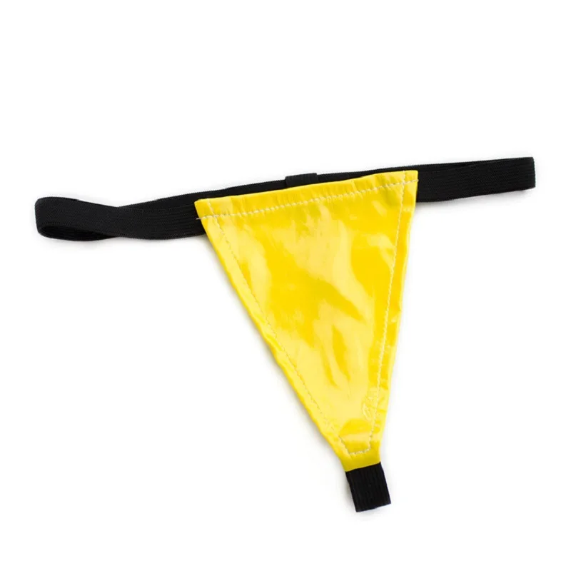 Мини стринги из лакированной кожи трусы сексуальные женские трусики синие