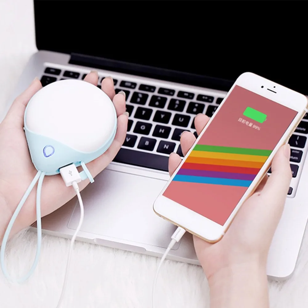 New Portable 2 in 1 USB Rechargeable Protable Device Handwarmer 6000mAh Power Bank Compact Size | Бытовая техника