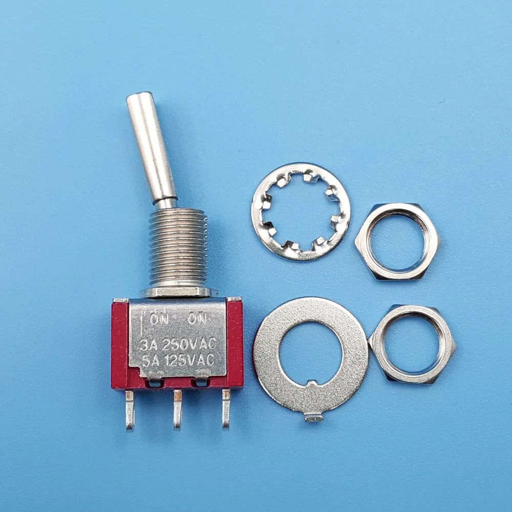 10 шт. SH T8013-UHB 3Pin плоская ручка вкл-ВКЛ поддерживается 2 положения SPDT Мини тумблер