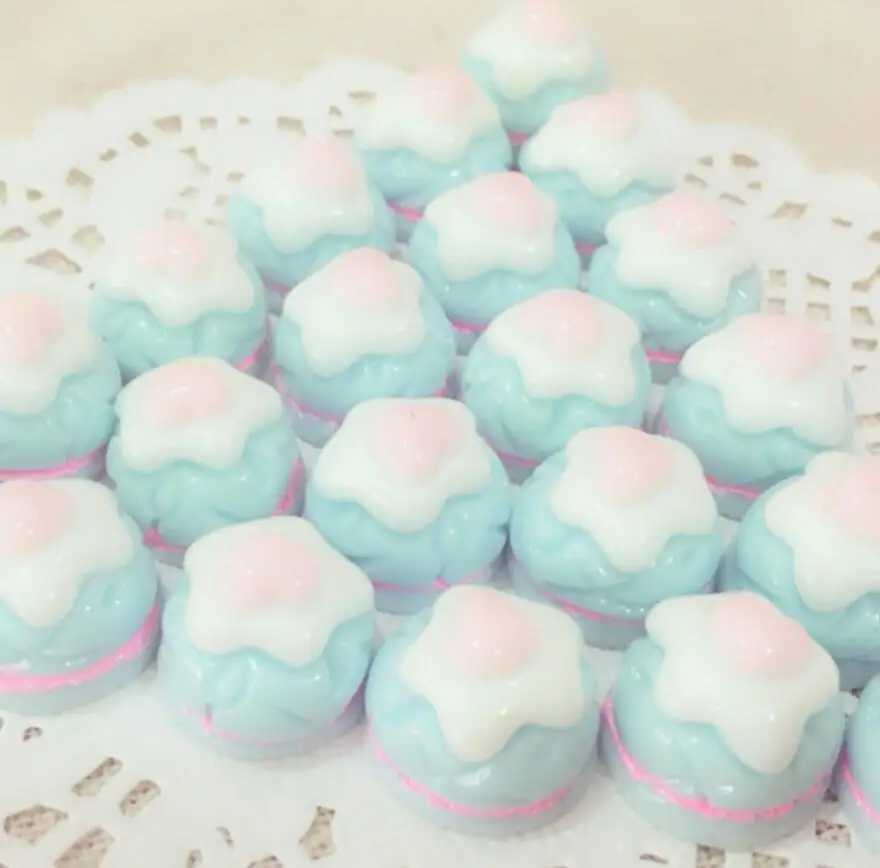 100pcs Resin Heart Cake Flatback Beads Miniatures For Scrapbooking Craft Diy Headwear Cellphone Decoration | Дом и сад