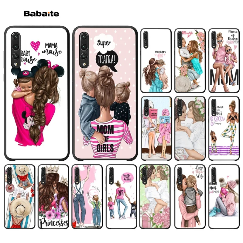 Чехол для телефона Babaite Baby and Mom Girl Queen DIY чехол Huawei Mate10 Lite P20 Pro P10 Plus Honor 9 10 мобильного