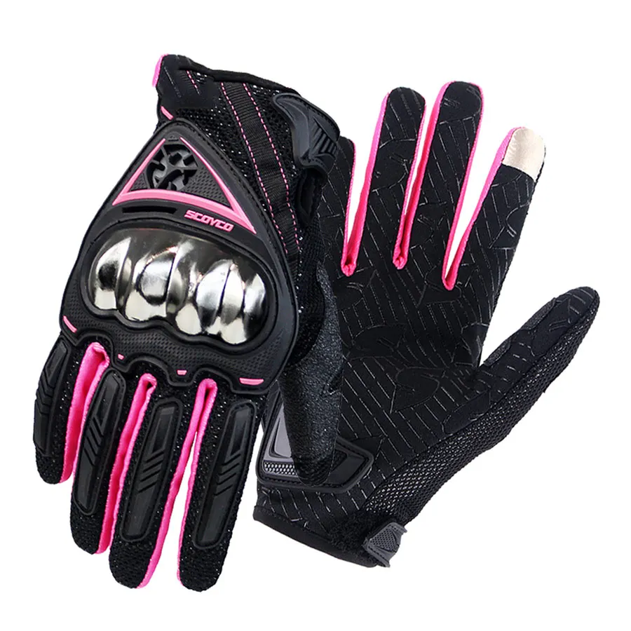 

SCOYCO Touch Screen Motorcycle Gloves Summer Breathable Wearable Protective Outdoor Sports Full Finger Riding Moto Gloves MC44