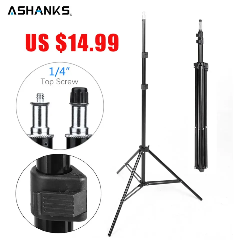 ASHANKS 2 м/6.5FT Студийный Свет Стенд штатив 1/4 винт для DSLR Камера фотографии вспышки