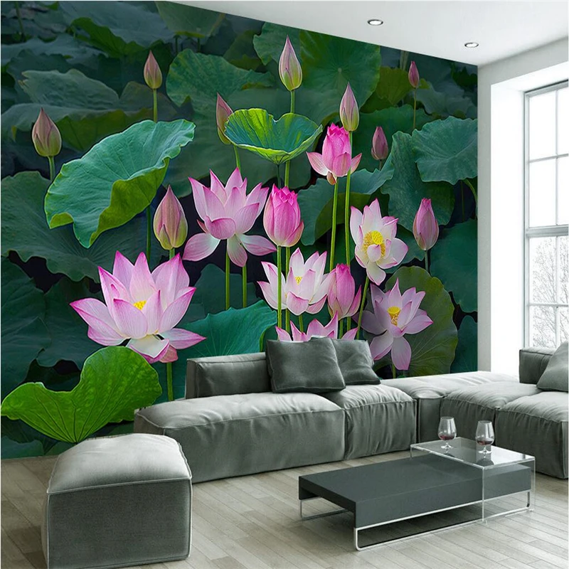Фотообои beibehang на заказ для гостиной фона телевизора фотообои с прудом и Лоту