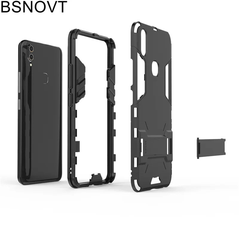 Чехол для Vivo V9 Мягкий силикон + пластиковая подставка держатель телефона