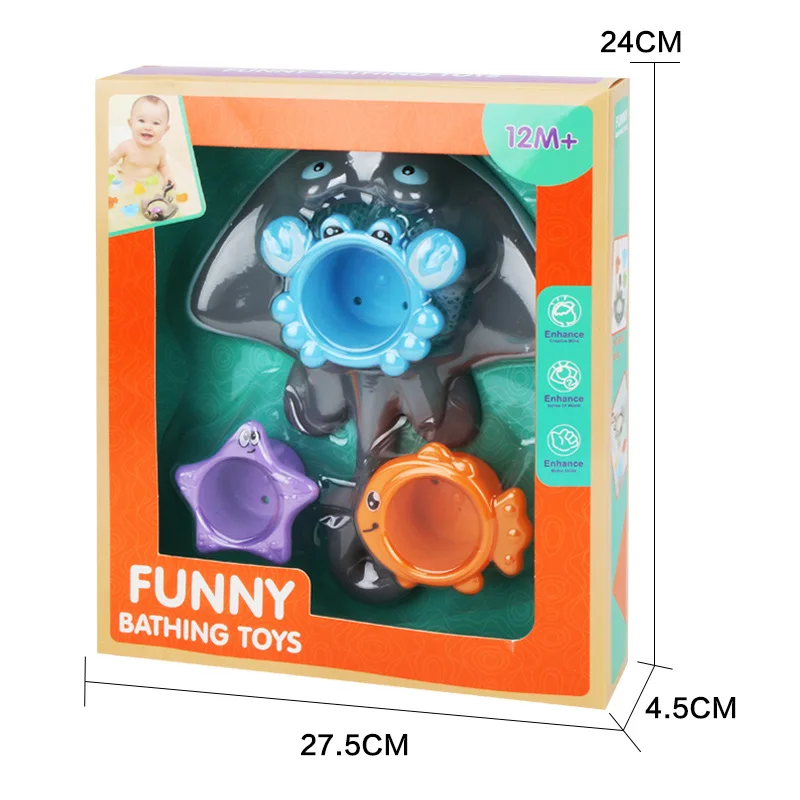 Игрушки для ванной с рыбками детей от 1 до 3 лет развивающие игрушки воды