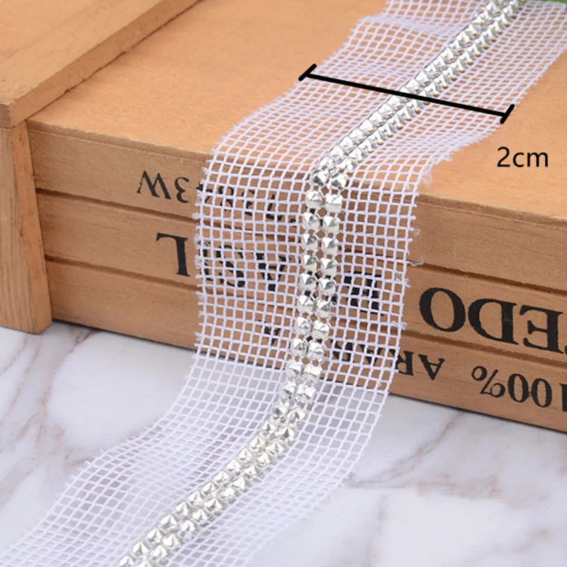 Lace Fabric High Quality Rhinestones Trim Mesh Wedding Decoration Accessories Clothes Braid For Needlework Applique | Дом и сад