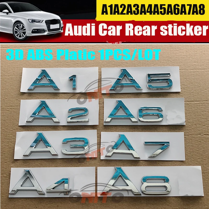 Новые наклейки для автомобиля ABS 1 шт. Audi A1 A2 A3 A4 A5 A6 A7 A8 логотип письмо автомобилей