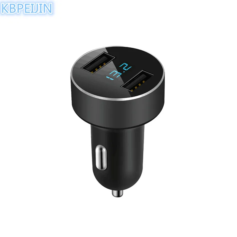 Автомобильное зарядное устройство с двумя USB портами и светодиодным экраном|Наклейки на автомобиль| |