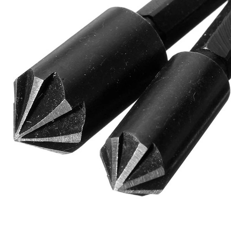 Newest 2pcs/set 10/13mm HCS Countersink Drill Bit 7 Flutes Counter Sink Chamfer Cutter 1/4&quot Hex Shank Electrical tools | Инструменты