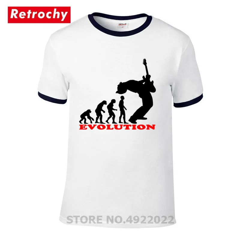 Stylish Bass Player T-Shirt Creative Design Evolution Men's T Shirt Funny Rock Music Lovers Tshirt Urban Brand New Clothing | Мужская