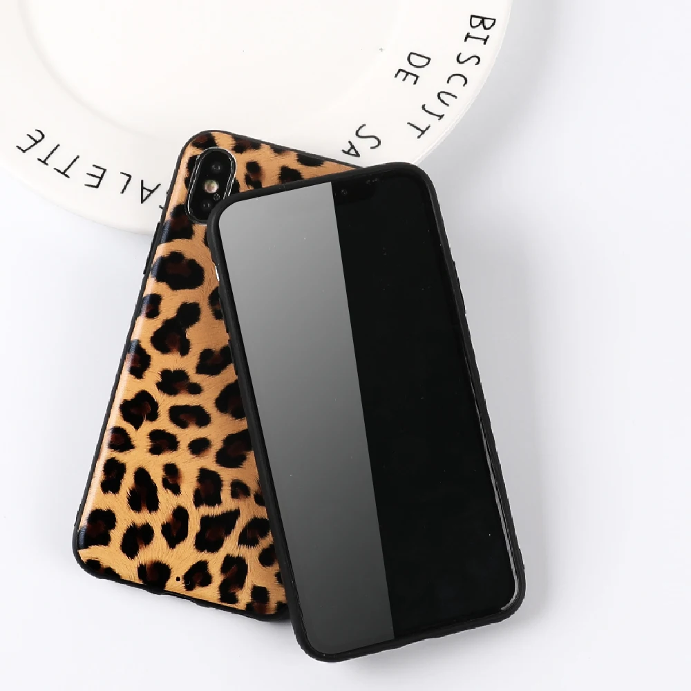 Case For iPhone XS XR Max X 8 7 6 6S Plus Fashion Vintage Leopard Print Soft TPU Phone Back Cover Cases Coque Gift |