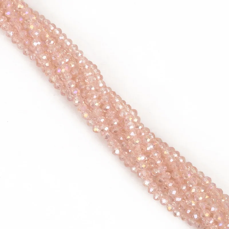 Pink AB 2 мм 3 мм 4 мм 6 мм 8 мм Rondelle Австрийские граненые Хрустальные стеклянные бусины Круглые свободные бусины для изготовления ювелирных изделий - Цвет: Pink AB