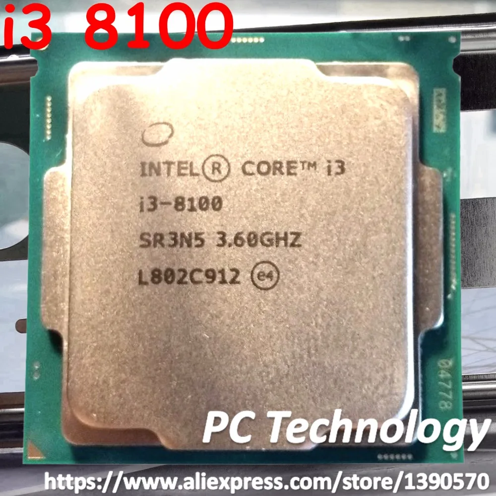 Новая(не используется) Intel Core i3 8 процессоров серии I3 8100 I3-8100 3,6 ГГц 6 м LGA1151 14nm четырехъядерный