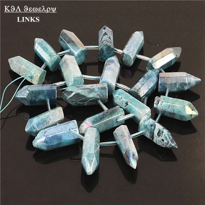 

1 нить зеленый титановый с камнем, бисер 16 дюймов 25-45 мм, кварцевый камень бисер, аксессуары, бисер из натурального камня