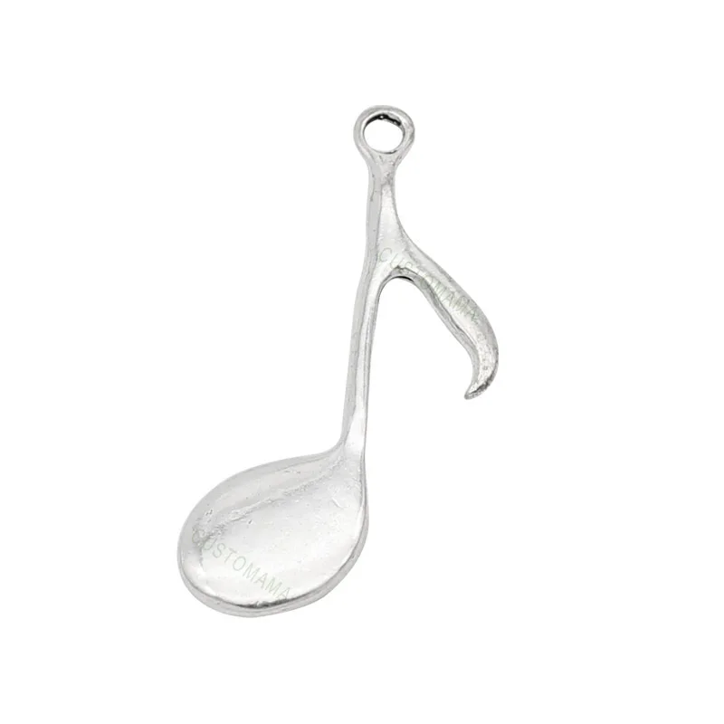 

70 шт.-подвеска в виде музыкальной ноты из античного серебра, подвеска в виде скрипичного ключа 39x20 мм