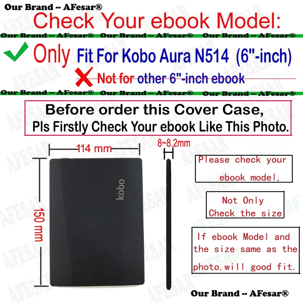 Высококачественный чехол книжка для Capa Kobo Aura N514 модель электронной книги с