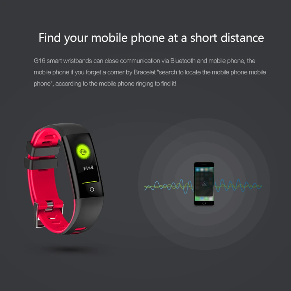 G16 0 96 Цвет Экран Смарт Спорт Браслет Фитнес браслет Heart Rate крови Давление калорий