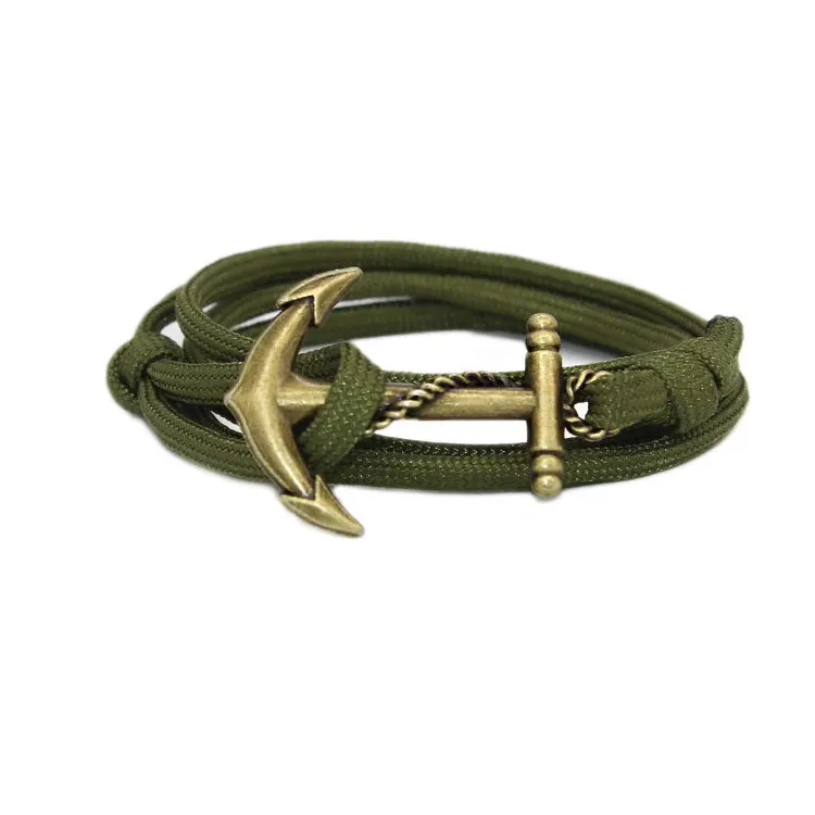 

wbo558 fashion explosion models in Europe and America style navy anchor layer winding bracelet