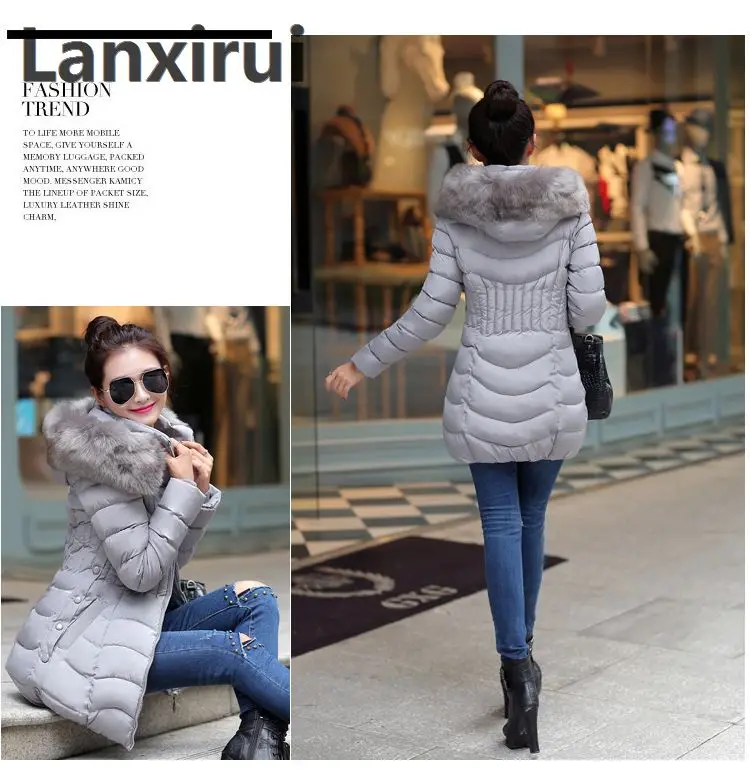warm coat new women winter jacket long Korean Slim padded cotton coats women's Nagymaros collar clothing vestidos
