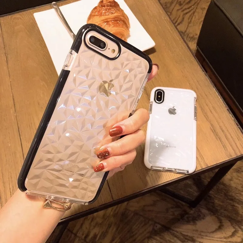 Luxury Diamond Transparent Soft TPU Phone Case for IPhone X 6 XS 6S 7 8 XR MAX Plus Back Cover |