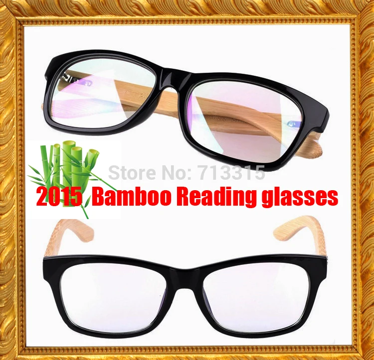Очки для чтения Женские бамбуковые на заказ Антибликовое покрытие не